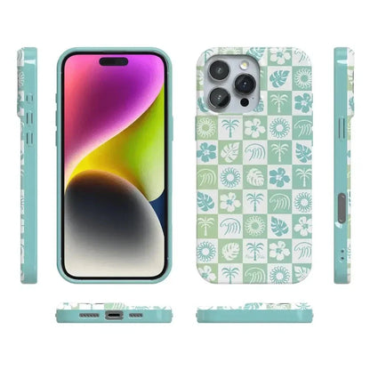 Coastal Checkers | Pura Vida Case iPhone Case get.casely