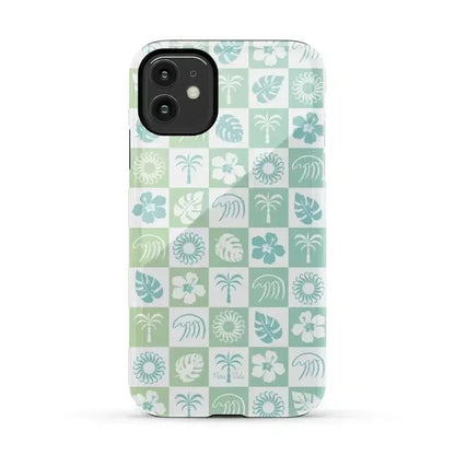 Coastal Checkers | Pura Vida Case iPhone Case get.casely