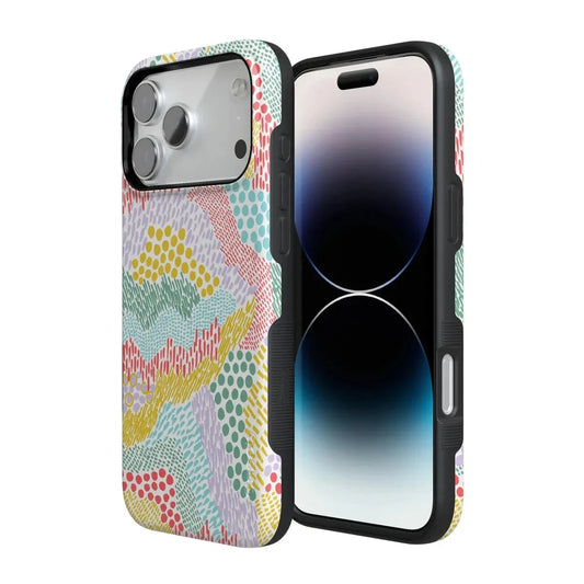 Color Me Happy | Pattern Colorblock Case iPhone Case get.casely