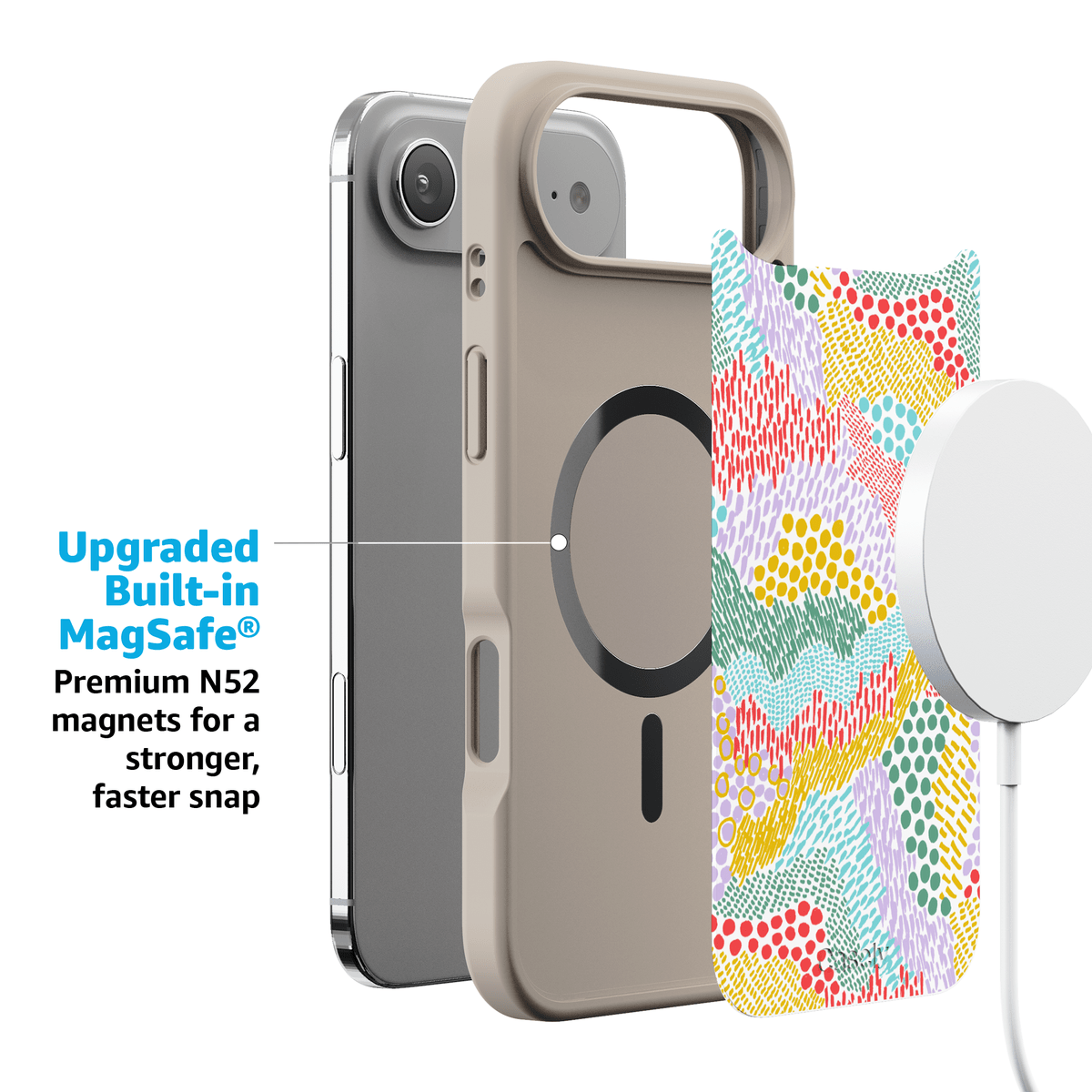 Color Me Happy | Pattern Colorblock Case iPhone Case get.casely
