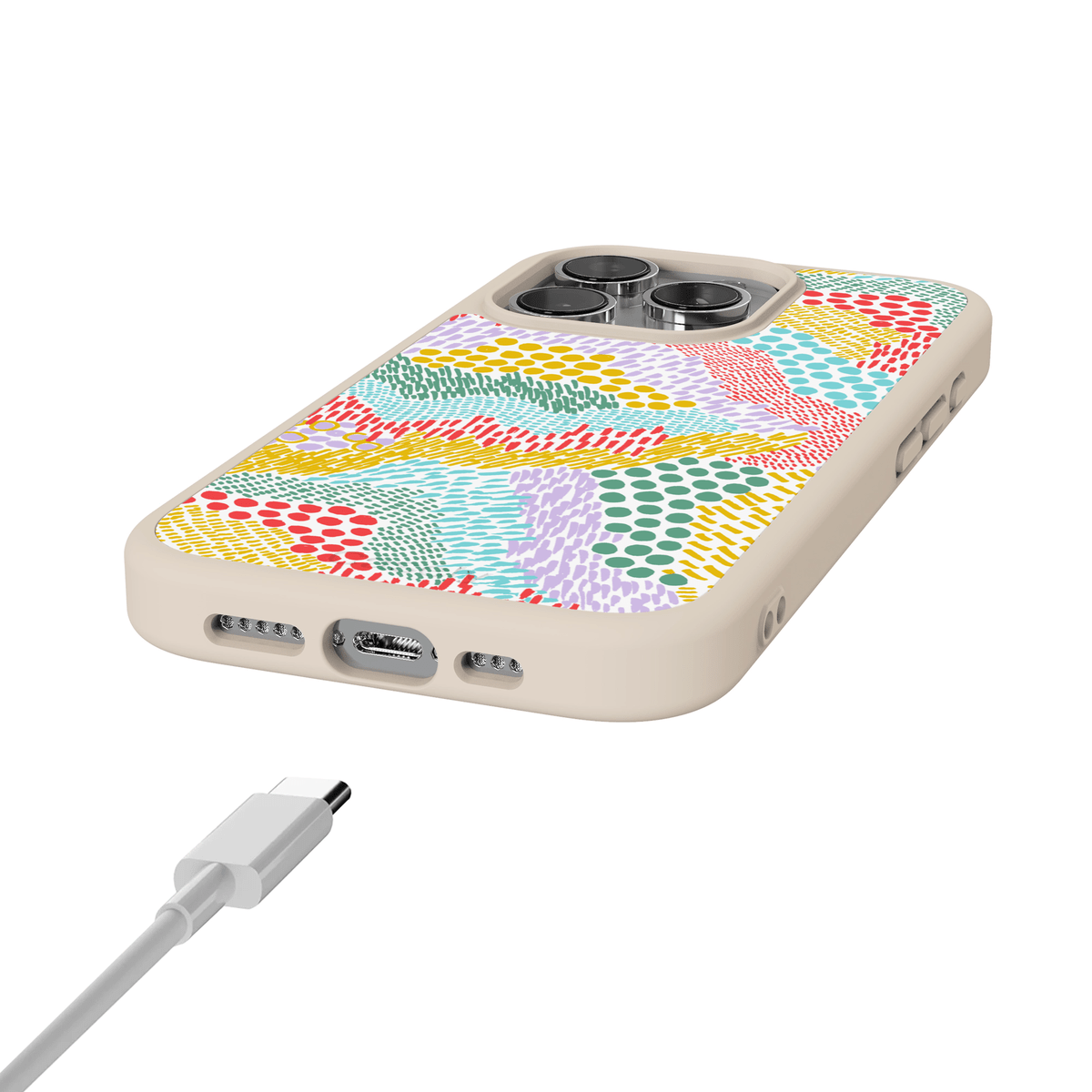 Color Me Happy | Pattern Colorblock Case iPhone Case get.casely