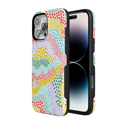 Color Me Happy | Pattern Colorblock Case iPhone Case get.casely