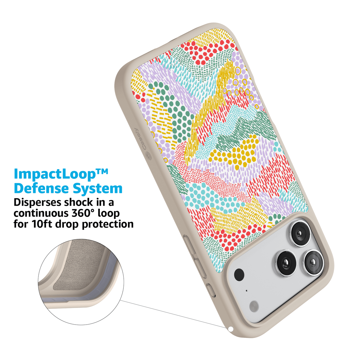 Color Me Happy | Pattern Colorblock Case iPhone Case get.casely