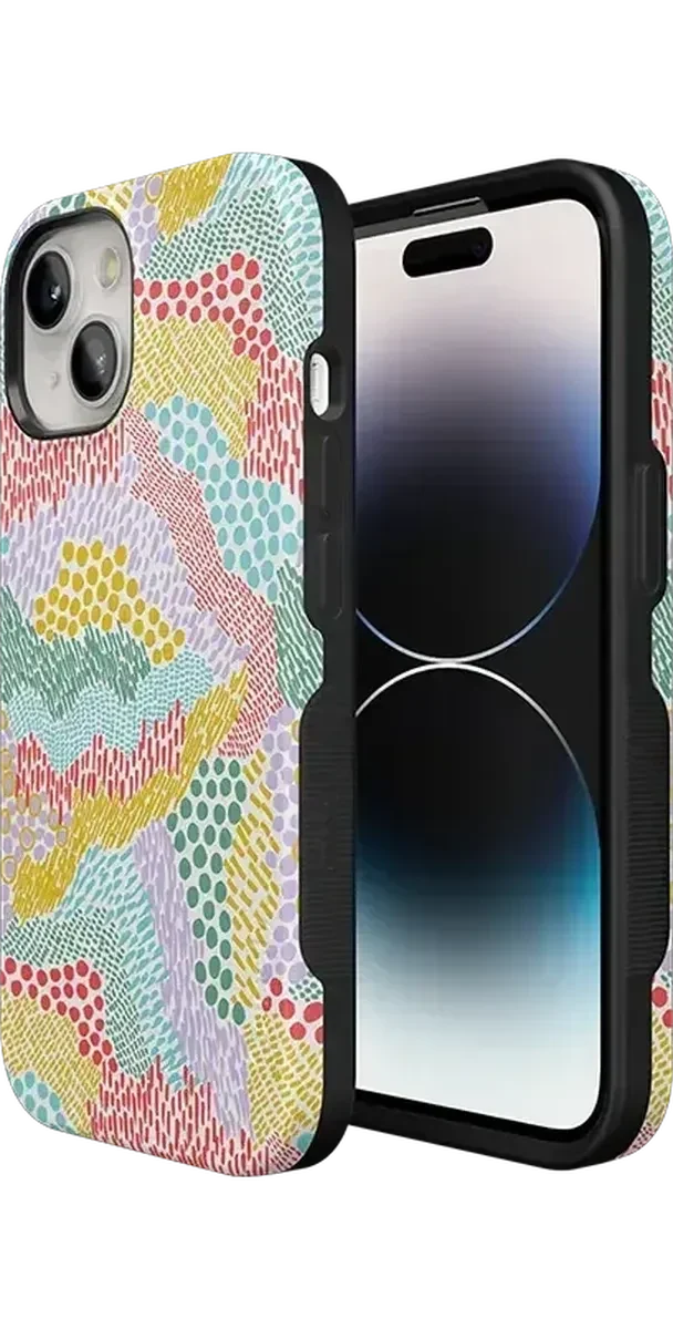 Color Me Happy | Pattern Colorblock Case iPhone Case get.casely