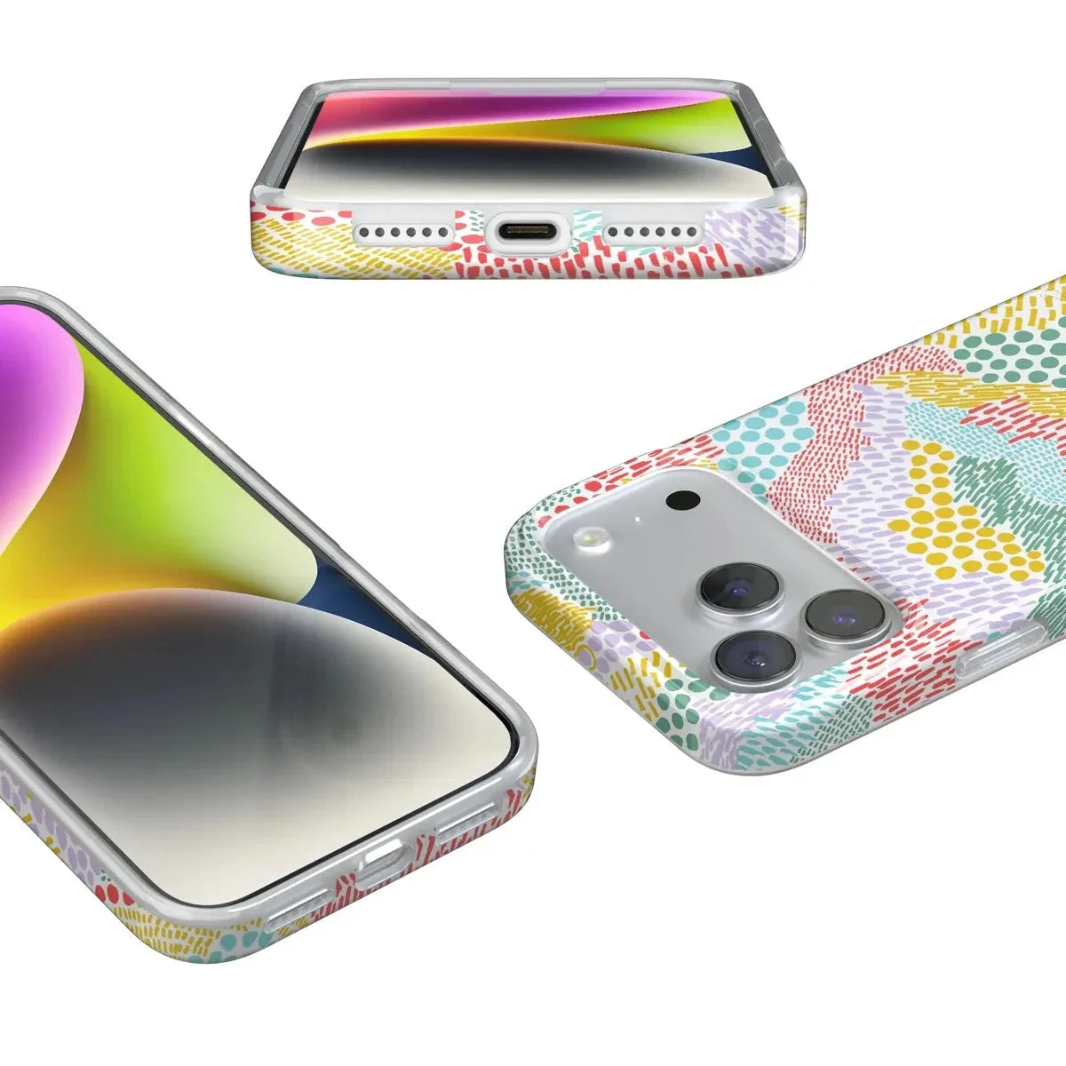 Color Me Happy | Pattern Colorblock Case iPhone Case get.casely