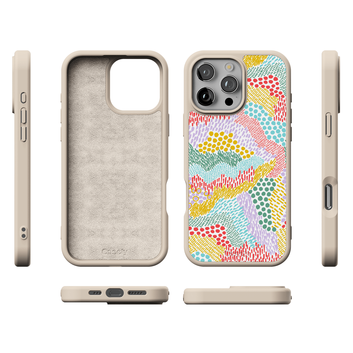 Color Me Happy | Pattern Colorblock Case iPhone Case get.casely