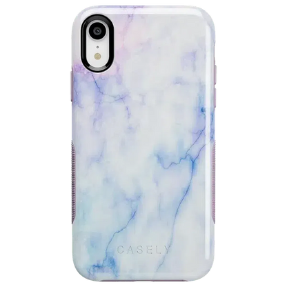 Cotton Candy | Blue & Purple Marble Case iPhone Case get.casely Bold iPhone XR