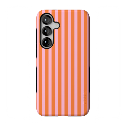 Perfect Stripes | Orange & Pink Stripes Case - Galaxy S25 Plus