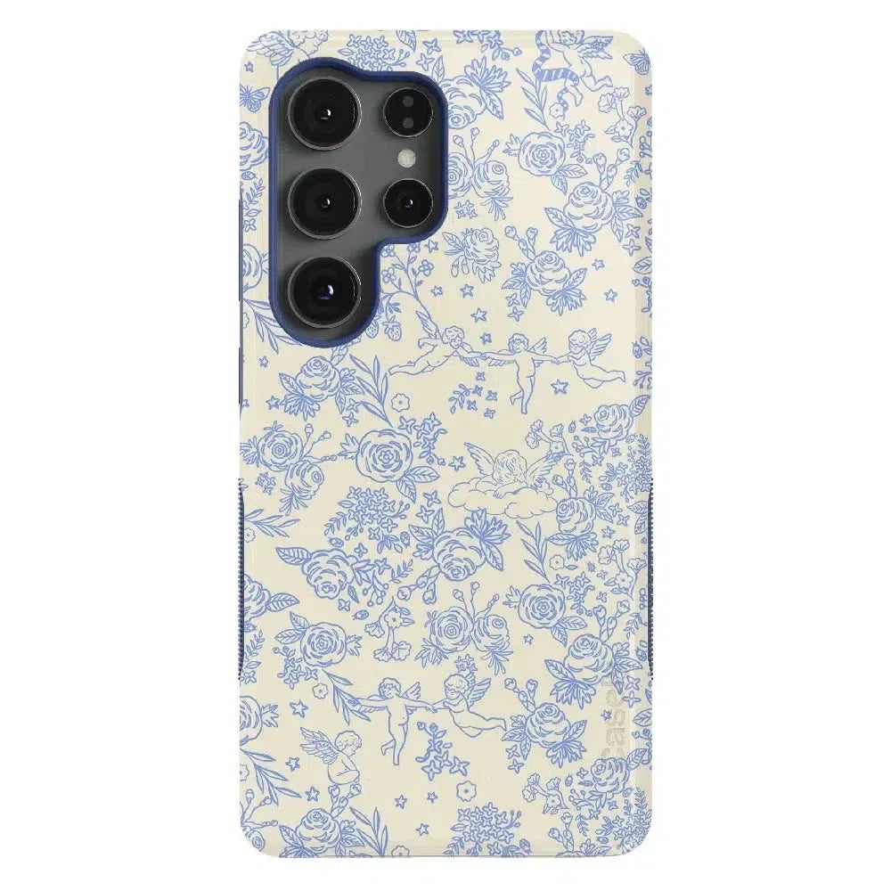 Cupid's Canvas | Periwinkle Floral Case Phone Case Casetry Bold Flex + MagSafe® Galaxy S25 Ultra