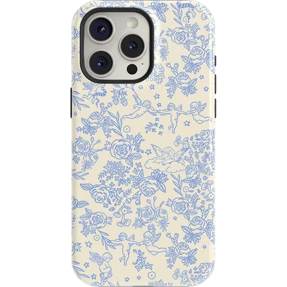 Cupid's Canvas | Periwinkle Floral Case Phone Case Casetry Essential + MagSafe® iPhone 15 Pro