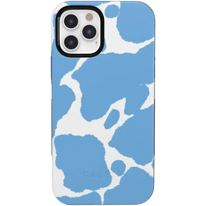 Current MOOd | Light Blue Cow Print Case iPhone Case get.casely Bold + MagSafe® iPhone 12 Pro Max