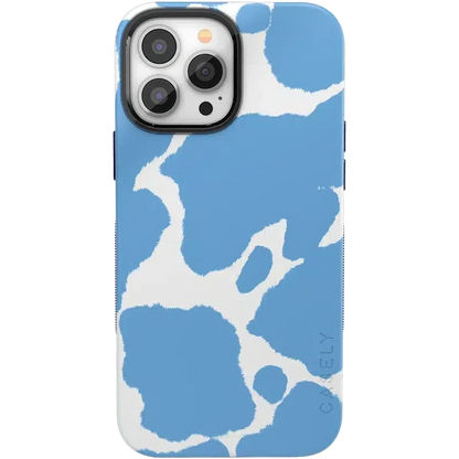 Current MOOd | Light Blue Cow Print Case iPhone Case get.casely Bold + MagSafe® iPhone 13 Pro Max