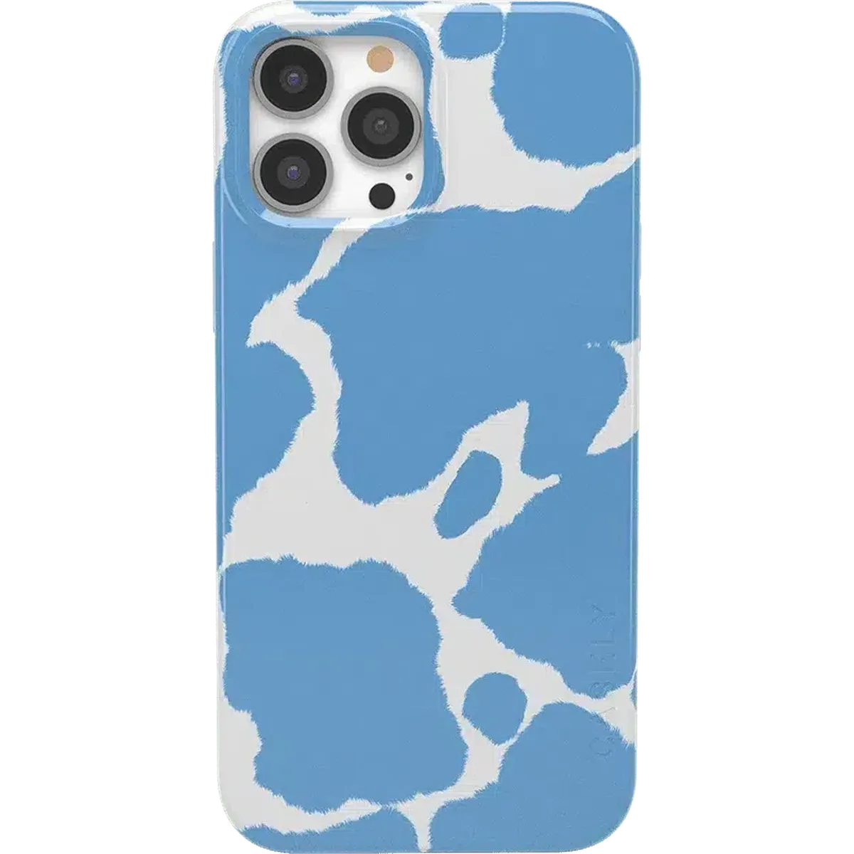 Current MOOd | Light Blue Cow Print Case iPhone Case get.casely Classic + MagSafe® iPhone 13 Pro Max