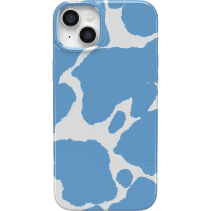 Current MOOd | Light Blue Cow Print Case iPhone Case get.casely Classic + MagSafe® iPhone 14 Plus