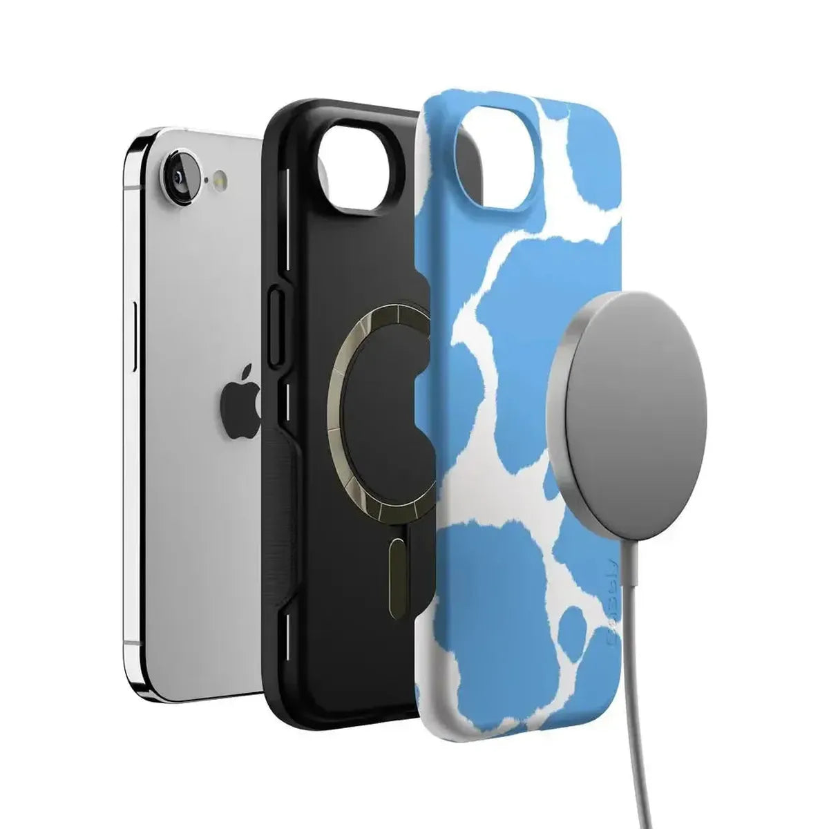 Current MOOd | Light Blue Cow Print Case iPhone Case get.casely
