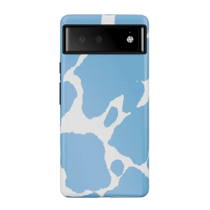 Current MOOd | Light Blue Cow Print Google Pixel Case Google Pixel Case Casetry Essential Google Pixel 6