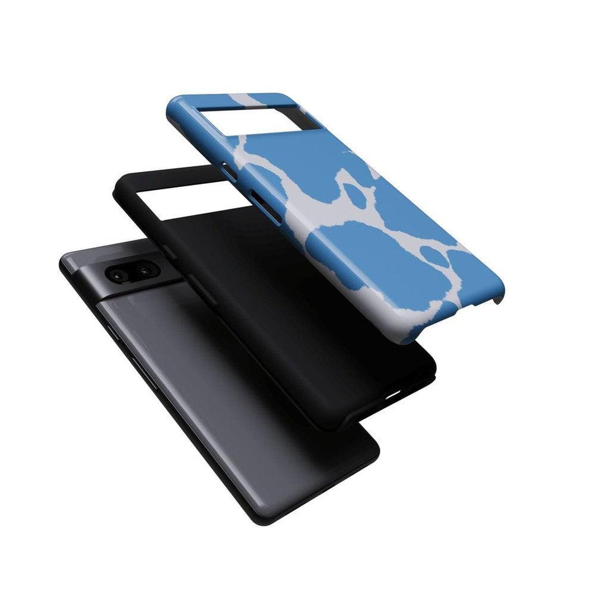 Current MOOd | Light Blue Cow Print Google Pixel Case Google Pixel Case Casetry