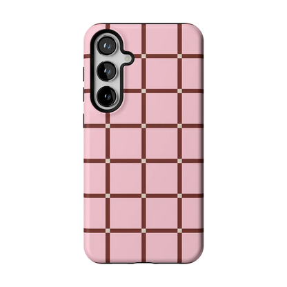 Uptown Gridlock | Pink Checkerboard Case