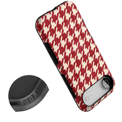 Scarlet Stitch | Red Houndstooth Case