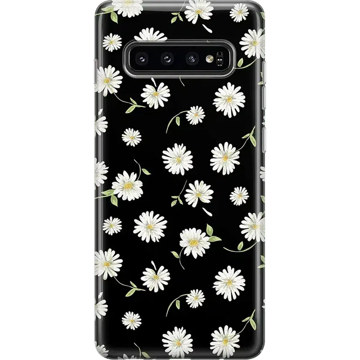 Daisy Daydream | Black Floral Samsung Case Samsung Case get.casely Classic Galaxy S10 Plus