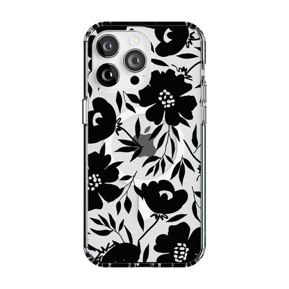 Dark Fantasy | Contrast Floral Case iPhone Case get.casely Clear + MagSafe® iPhone 15 Pro Max