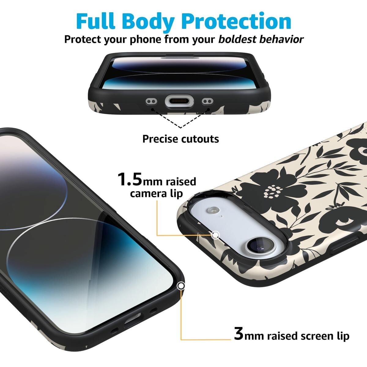 Dark Fantasy | Contrast Floral Case iPhone Case get.casely