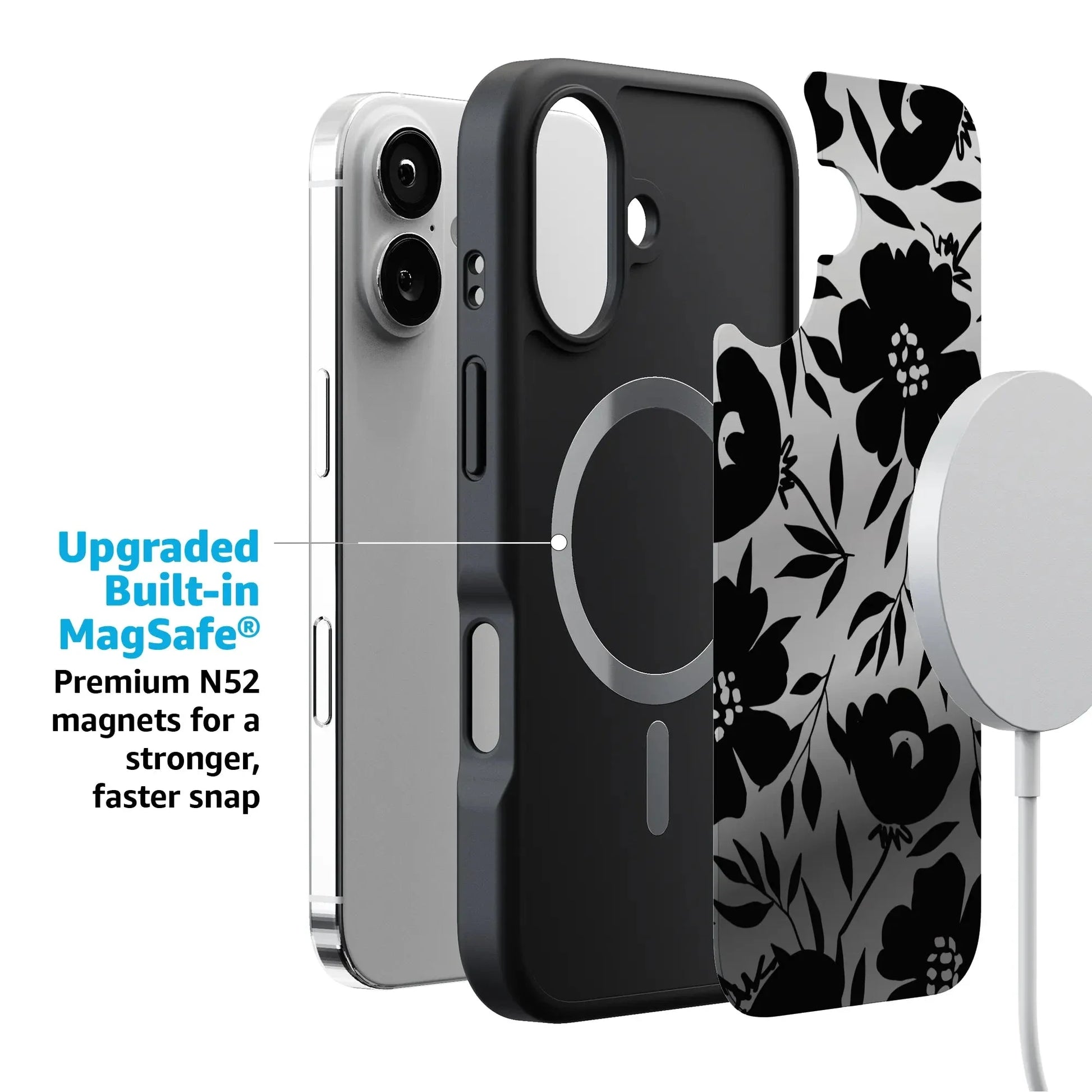 Dark Fantasy | Contrast Floral Case iPhone Case get.casely