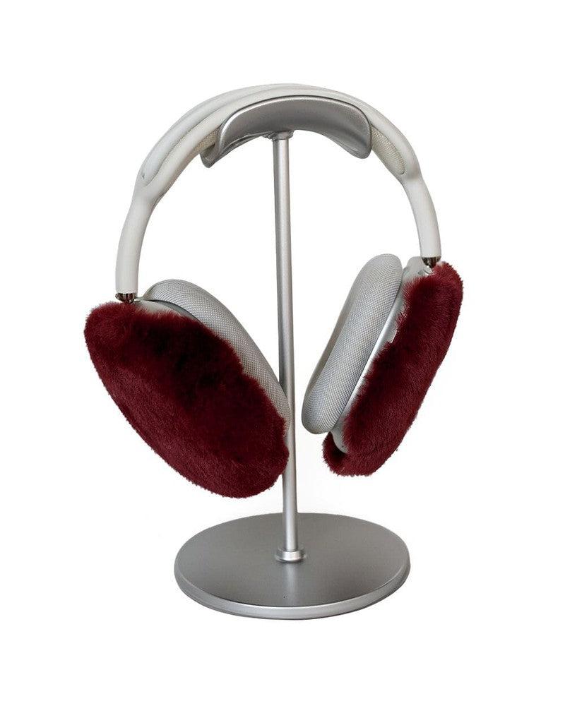 Dark Red Fluffy Earmuffs | AirPods Max Case AirPods Case get.casely