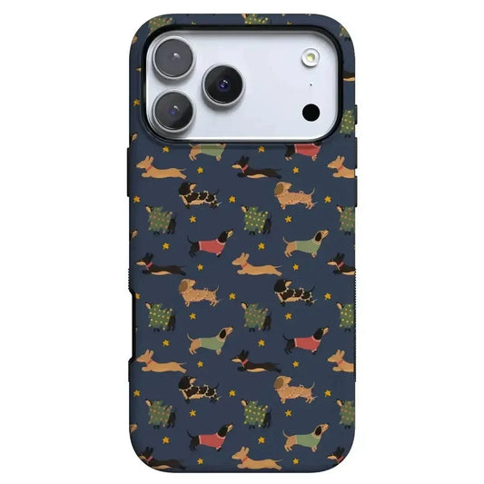 Dashing Doxies | Dachshund Dog Case Phone Case Casetry Bold Flex + MagSafe® iPhone 17 Pro Max