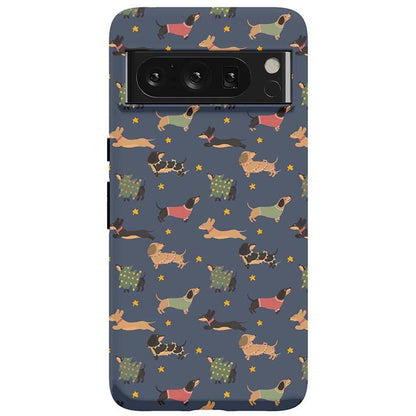 Dashing Doxies | Dachshund Dog Case Phone Case Casetry Essential Google Pixel 8 Pro