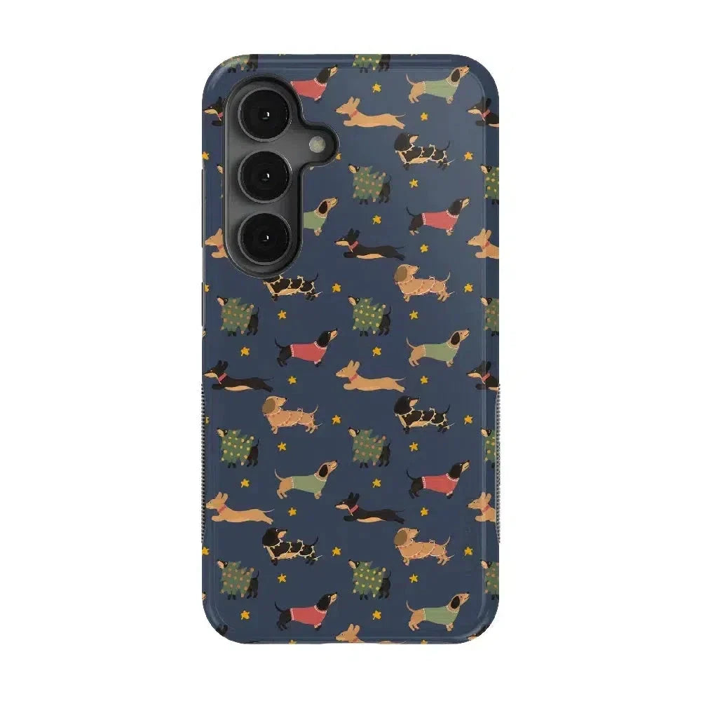 Dashing Doxies | Dachshund Dog Case Phone Case Casetry Essential + MagSafe® Galaxy S25 Ultra