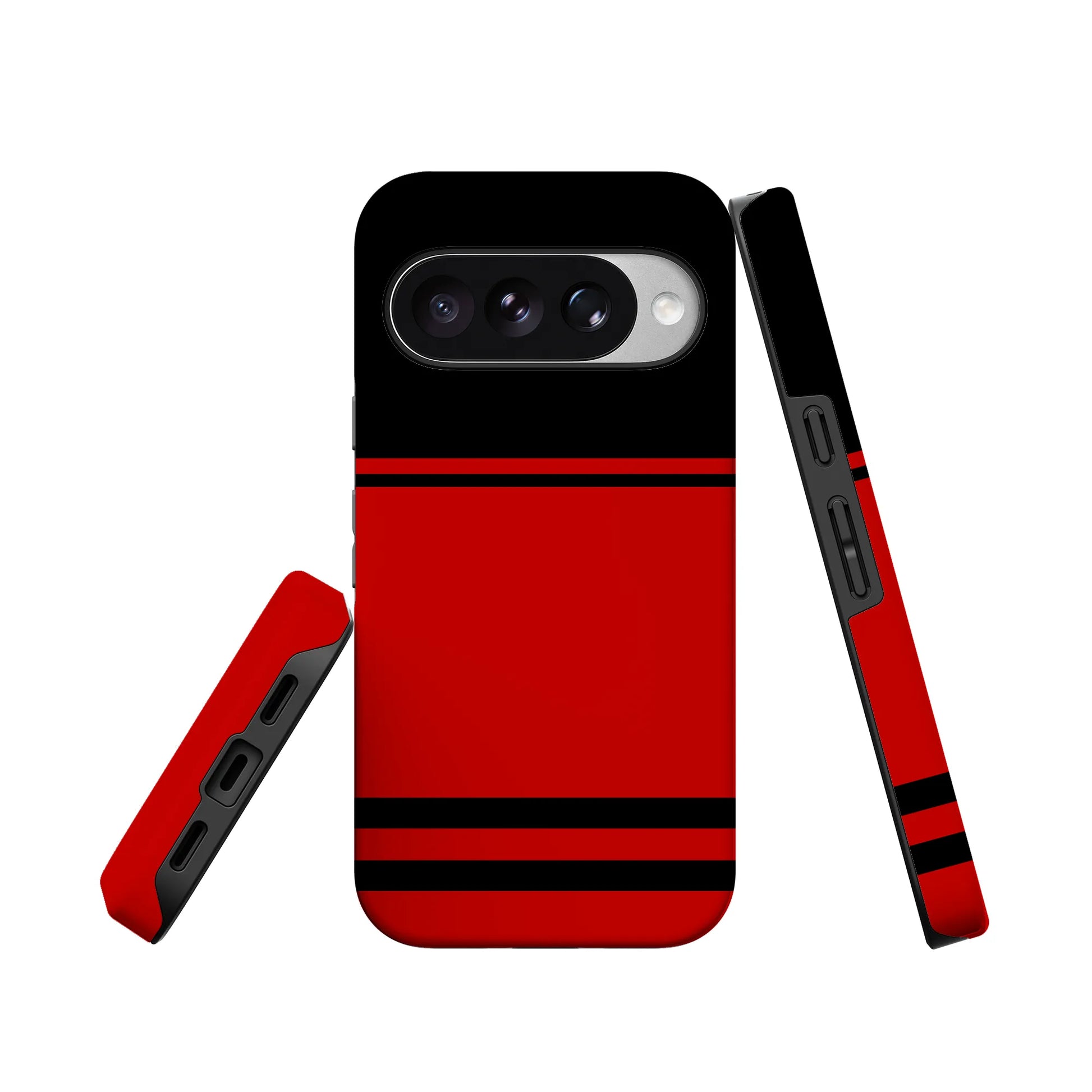 Storm Warning | Black & Red Stripes Case