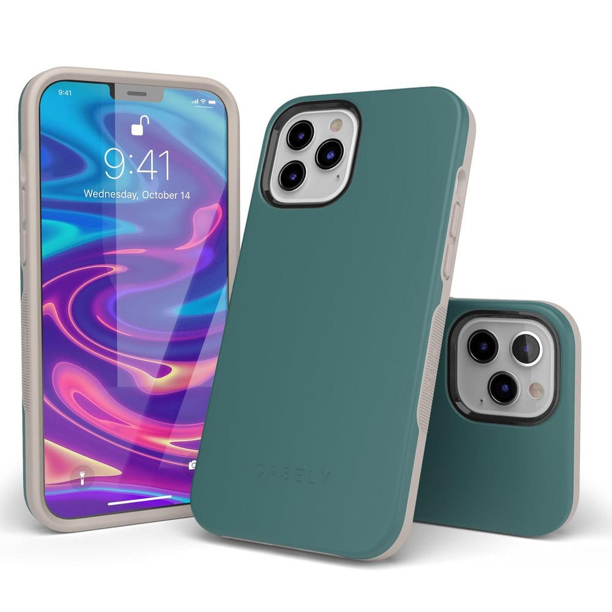 Deep Teal on Nude | Ultra-Protective Bold Case iPhone Case get.casely