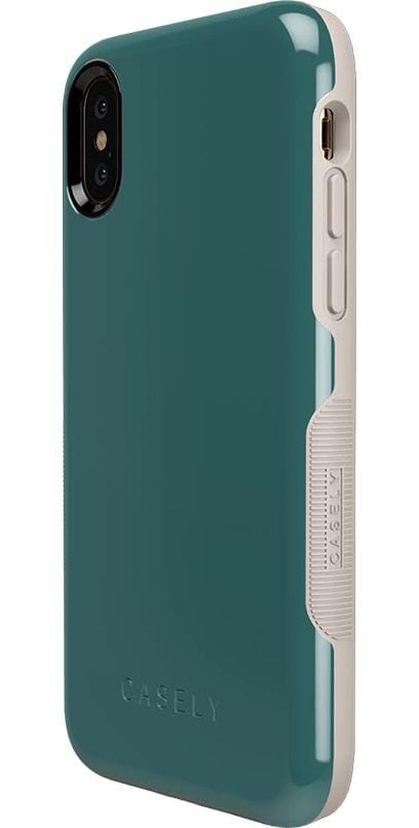 Deep Teal on Nude | Ultra-Protective Bold Case iPhone Case get.casely