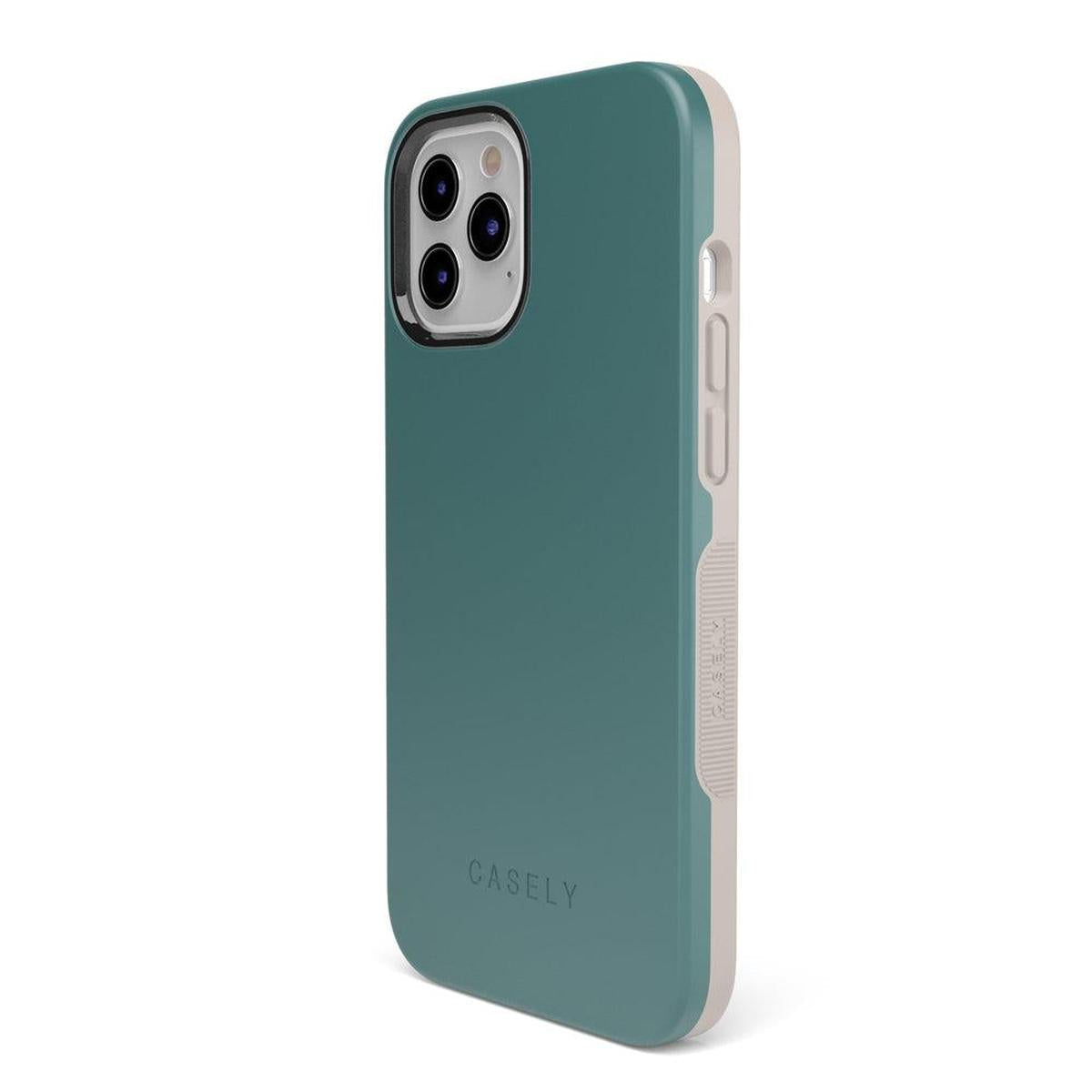 Deep Teal on Nude | Ultra-Protective Bold Case iPhone Case get.casely