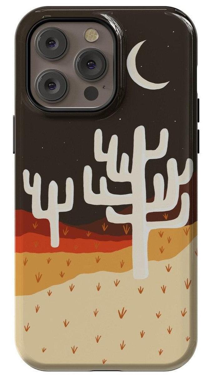 Desert Nights | Cactus Colorblock Case iPhone Case get.casely Essential + MagSafe® iPhone 15 Pro