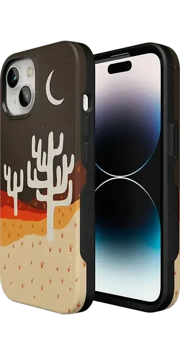 Desert Nights | Cactus Colorblock Case iPhone Case get.casely