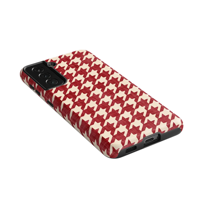 Scarlet Stitch | Red Houndstooth Case