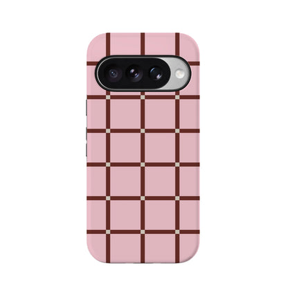 Uptown Gridlock | Pink Checkerboard Case