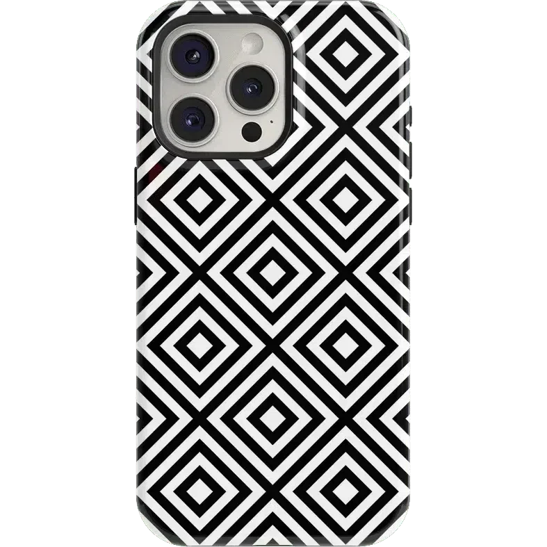 Diamonds | High Contrast Design Case Phone Case Casetry Essential + MagSafe® iPhone 15 Pro Max