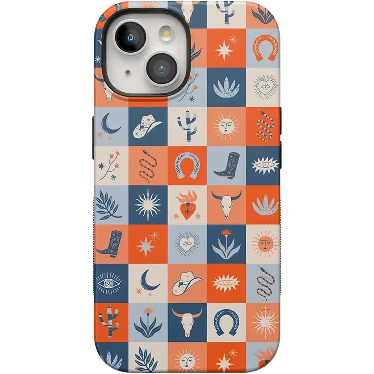 Dirt Road Chic | Western Squares Case iPhone Case get.casely Bold Flex + MagSafe® iPhone 15 Plus