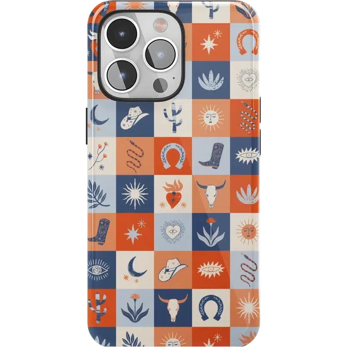 Dirt Road Chic | Western Squares Case iPhone Case get.casely Essential + MagSafe® iPhone 15 Pro Max