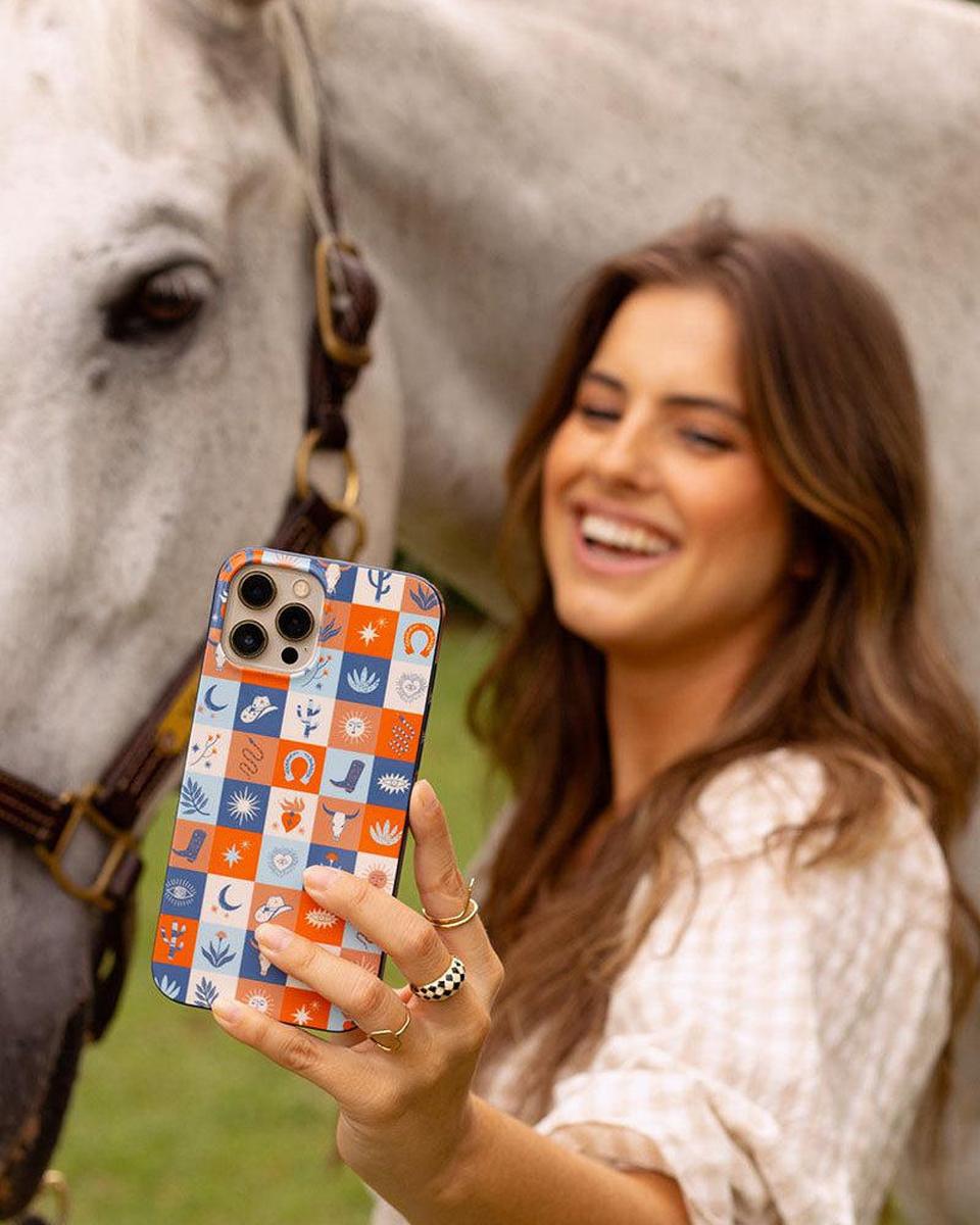Dirt Road Chic | Western Squares Case iPhone Case get.casely