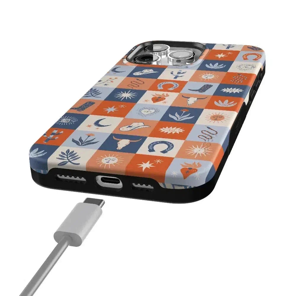 Dirt Road Chic | Western Squares Case iPhone Case get.casely