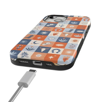 Dirt Road Chic | Western Squares Case iPhone Case get.casely