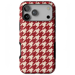 Scarlet Stitch | Red Houndstooth Case