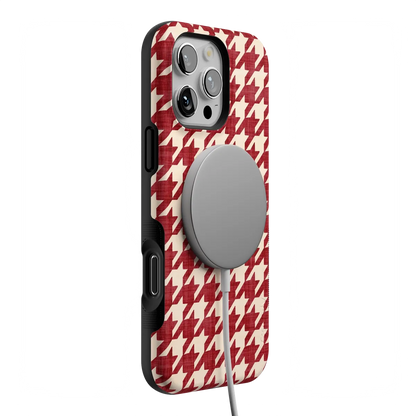 Scarlet Stitch | Red Houndstooth Case