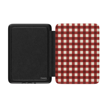 Checked Twice | Red Plaid Kindle Case