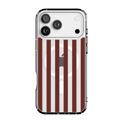 Sunday in Brooklyn | Burgundy Stripes Case - iPhone 17 Pro