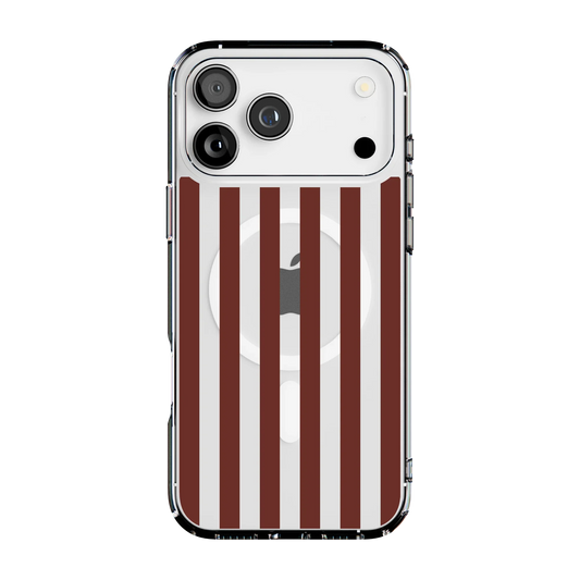 Sunday in Brooklyn | Burgundy Stripes Case - iPhone 17 Pro